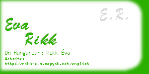 eva rikk business card